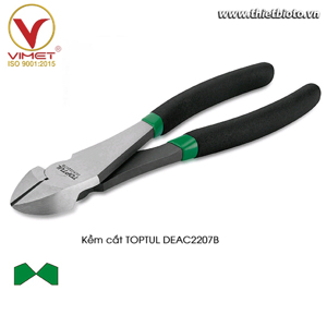 Kìm cắt cán đen Toptul DEAC2207B, 7"