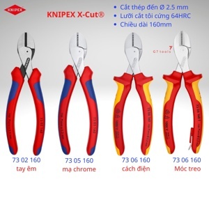 Kìm cắt cạnh nhỏ gọn X-Cut Knipex 73 05 160