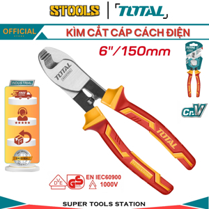 Kìm cắt cáp cách điện 6inch Total THTIP2761