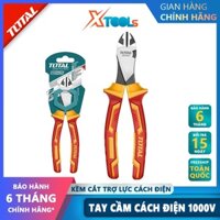 Kìm cắt cộng lực cách điện TOTAL THTIP2571 | kềm cắt trợ lực Kích thước 7inch/ 180mm | Đầu kềm được mạ đen và đánh bóng,