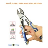 Kìm cắt dây điện, kẽm đa năng siêu bền C-MART B0056-08 8inch/ 200mm thép CR-V cao cấp (Cắt, Uốn và Tuốt dây)