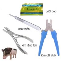 Kìm Cắt Đuôi Kìm bấm nanh Lợn Dạo mổ y tế Ba Bộ Dụng cụ Cho Heo Lợn Gia Xúc