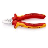 Kìm Cắt Mũi Thon Diagonal Knipex 70 06 140 Lưỡi Tôi 62 HRC, Cộng Lực 20, Chiều Dài 140mm &amp; Tay Cầm Cách Điện VDE 1000 Volt - Sản Xuất Tại Đức
