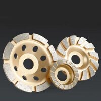 Kim Cương Bát Đầu Mài Bê Tông Xi Măng Tường Sàn Đá Granite Máy Mài Góc Đĩa Mài Dày Đĩa Mài lưỡi cưa vòng cắt sắt máy cắt inox không bavia Lưỡi cắt sắt