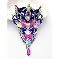 Kim Cương Giả Nghệ Thuật Thể Dục Mũ Bộ Khiêu Vũ Phụ Kiện Tóc Họa Tiết Trượt Băng Phụ Kiện Đầu Bóng Vương Miện Đầu Hoa Cao Su Ban Nhạc 25.3.225.3.2