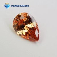 Kim cương nhân tạo Mỹ Moissanite giác cắt Pear Champagne - C&amp;C,5X7