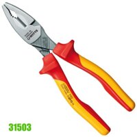 Kìm đầu bằng 180mm cách điện 1000V heavy duty WITTE 31503. Sản xuất tại Đức