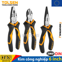 Kìm điện kìm cắt kìm nhọn kìm công nghiệp TOLSEN 6 inch/ 160mm thép CR-V cao cấp mạ Niken chống gỉ tay cầm bọc nhựa hai màu hàm kìm chắc chắn siêu cứng siêu chịu lực thiết kế công thái học – Tiêu chuẩn xuất khẩu Châu Âu kìm răng tổ hợp kềm điện