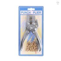 Kìm đục lỗ lỗ Kìm đục lỗ đa chức năng với 100 chiếc Khoen kim loại Dụng cụ bấm lỗ thủ công Máy Grommets Dụng cụ mở lỗ lỗ lỗ lỗ lỗ lỗ lỗ Grommet cho thắt lưng quần áo bằng da