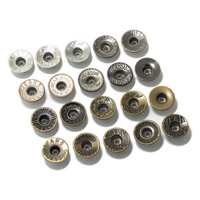 Kim Loại Denim Áo Khoác Quần Áo Khóa Quần Jean Nút Lắc Đầu Khóa Chữ I Eo Có Thể Điều Chỉnh Nút Dành Cho Nữ