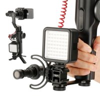 Kim loại Extention Bar W 3 Giày Lạnh Ốp cho Zhiyun Smooth 4/DJI OSMO/Vimble 2 Gimbal LED đèn BY-MM1 Micro