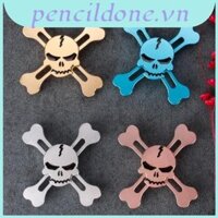 Kim Loại Fidget Đầu Lâu Tay spinner Ba Kẹp Ngón Tay Con Quay Hồi Chuyển Đồ Chơi Quà Tặng Tự Kỷ Adhd Edc