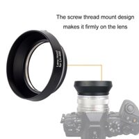 Kim Loại Hợp Kim Nhôm Đen Bạc Ống Kính Hood Thay Thế Cho Olympus M. Ống kính KỸ THUẬT SỐ ZUIKO 17mm f1.8