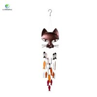 Kim Loại Mèo Cá Chuông Gió Cá Mèo Gang Chuông Gió Kim Loại Vintage Chuông Gió Ngoài Trời Làm Dịu Giai Điệu Cho Sân Vườn