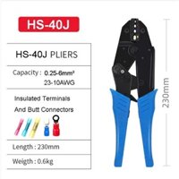 [KÌM LOẠI TỐT] Kìm bấm cos dây điện phủ nhựa HS-40J chuyên dụng tiện lợi cho cos RV; SV; DBV; FDFD