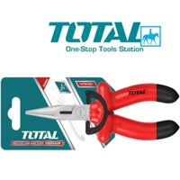 Kìm mỏ nhọn dài cách điện 1000V TOTAL THTIP381 8inch chất liệu thép C-rV siêu bền cứng, Bh 6 tháng