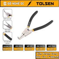 Kìm Mở Phe, Kìm Phanh Cong Bóp Vào 7"180mm 10092 Tolsen thép cao cấp dùng để cắt kẹp giữ các linh kiện điện tử