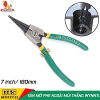 Kìm mở phe ngoài mũi thẳng công nghiệp WYNNS 7 inch 180mm, kìm phanh thép Carbon cao cấp kềm mở phe mũi thẳng mở ngoài