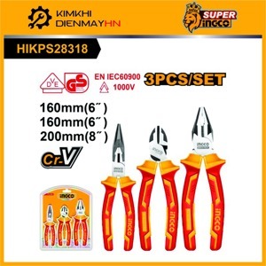 Kìm nhọn cách điện cao cấp Ingco HILNP28168