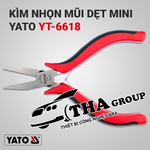 Kìm nhọn mũi dẹp mini Yato YT-6618