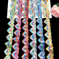 Kim Sa Lấp Lánh Vải Dán Miaozu Ren DIY Quần Áo Phụ Kiện Dính Ủi Trái Tim Kim Sa Lấp Lánh Váy Thêu Trang Trí Dải Dài 25.2.17 SUPW