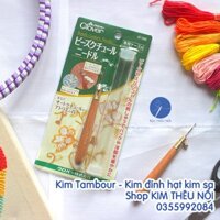 Kim Tambour Đính Hạt Cườm, Hạt Kim Sa, Thêu Móc Xích Loại Có Chốt