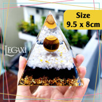 Kim Tự Tháp Orgon Năng Lượng Đá Mắt Hổ Tiger Eye Thạch Anh Trắng Tím Amethyst Thiền Định Phong Thủy Legaxi