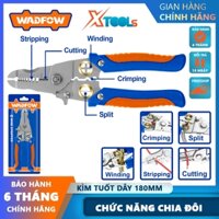 Kìm tuốt dây 180mm WADFOW WPL5627 Tuốt Cắt Kẹp dây điện đa năng có cạnh sắc để cắt dây