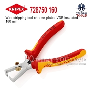 Kìm tuốt dây cách điện 1000V Knipex 728750 160