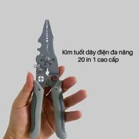 Kìm tuốt dây điện đa năng – dụng cụ kiềm cắt bấm cos dây tách vỏ xoắn dây cho thợ điện bằng thép không gỉ