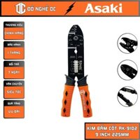 Kìm Tuốt Dây Điện, Kềm Bấm Dây Điện, Kìm Bấm Cốt Đa Năng 9"/225mm AK-9102  thép không gỉ, dùng để tuốt dây điện rm