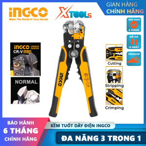 Kìm tuốt dây điện tự động Ingco HWSP102418