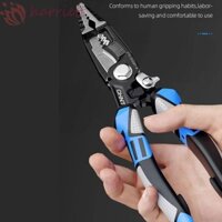 Kìm tuốt dây HUNIU, Kìm cắt dây kéo cáp, Kìm cắt dây đa năng Kìm tuốt cáp 9 trong 1 Hộ gia đình
