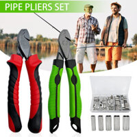 Kìm uốn câu cá PET với 250 tay áo uốn chống trượt Tay cầm tiện dụng Ống dây Dụng cụ uốn dây Swager Crimper Phụ kiện câu cá ngoài trời