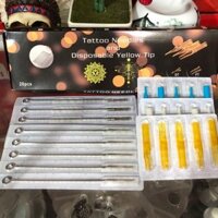 Kim xăm + Ngòi nhựa 11RL đi khung ( 20 kim + 20 ngòi )