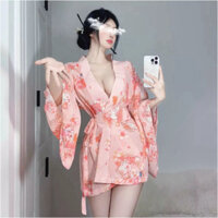 Kimono hoa anh đào sexy áo choàng cosplay cô nàng Nhật Bản dịu dàng gợi cảm CV66 - Mẫu mới