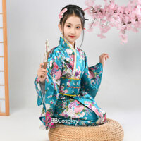 Kimono Nhật Cho Bé Gái - Phi Xanh Hoa