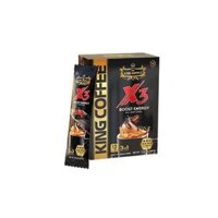 King Coffee Cà Phê Hòa Tan 3 in 1 X3 – Hộp 324g ( 12 gói x 27g) – Hàm lượng caffeine gấp 3 lần thông thường