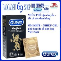 [KING DUREX] VUA GIƯỜNG CHIẾU CÁI TÊN NÓI LÊN TẤT CẢ Bao cao su Durex Kingtex (12 bao/1 hộp bcs)