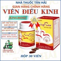 King Rose viên uống điều kinh từ hoa anh thảo, cao ích mẫu giúp điều hòa kinh nguyệt, giảm đau bụng kinh, lọ 60 viên