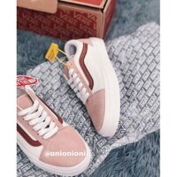 [KING20 giảm 20k]  Giày Sneaker Vans Custom Trắng Hồng Cam kết chính hãng
