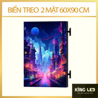 [KINGLED] Biển Treo Biển Vẫy 60 x 90cm 2 Mặt Treo Tường Kính Mica, Bảng Led Quảng Cáo, Menu Led Điện