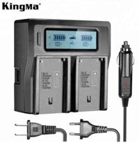 KingMa FP50 Dual LCD battery charger for Sony FV100 FV70 FV50
