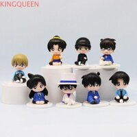 Kingqueen 8 Cái / bộ Đồ Chơi Hình Thám Tử Lừng Danh Conan, Phiên Bản 3D Q Thám Tử Lừng Danh Conan Nhân Vật Hành Động, Kaitō Kiddo Mori Ran PVC Thám Tử Lừng Danh Conan Bộ Sưu Tập Đồ Chơi Mô Hình
