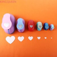 Kingqueen Dập Nổi Đấm Cho Giấy DIY Handmade Hình Trái Tim Cắt Giấy Tròn Đấm Trẻ Em Máy Làm
