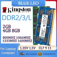 Kingston 2GB / 4GB / 8GB DDR2 DDR3 DDR3L 800Mhz 1333Mhz 1600 MHz PC2 PC3 6400S 10600S 12800S 12800 RAM Laptop