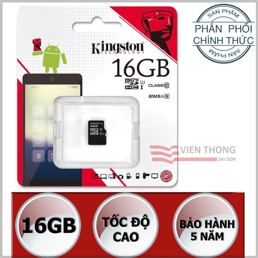 Thẻ nhớ Kingston Micro SDHC Class 10 - 16GB