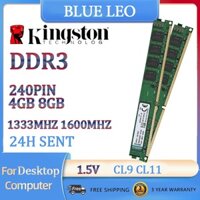 Kingston DDR3 RAM 4GB 8GB 1333 MHz 1600 MHz Bộ nhớ máy tính để bàn PC3-10600 12800 240 Chân DIMM Bộ nhớ chơi game