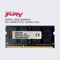 Kingston fury 8gb 1866mhz ddr3l hyperx ram laptop sodimm bộ nhớ tác động