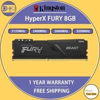 Kingston HyperX FURY DDR4 8GB 2133 MHz 2400 MHz 2666 MHz 3200 MHz 8GB 1.2V PC4-21300 288pin Bộ nhớ máy tính để bàn ram